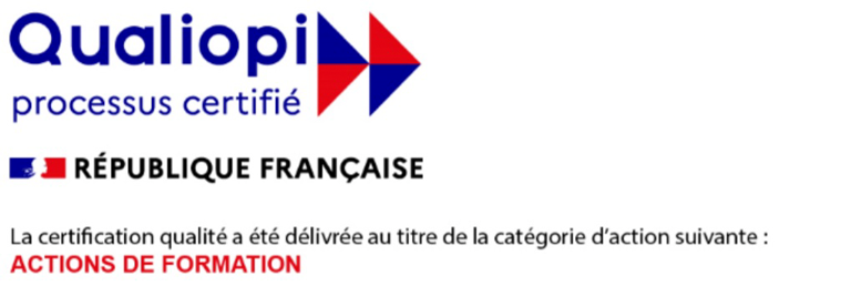 Ipso Sécurité - Logotype certification Qualiopi catégorie Actions de formation